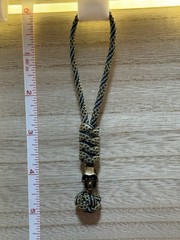 5 inch 550 lb UV reactive Paracord lanyard w/ metal Skull Bead, handmade in USA!