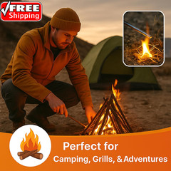120 PCS Fire Starter – Natural Wax & Sawdust Wood Igniters for Grill, Fireplace,
