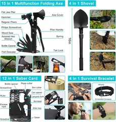 Survival Gear Professional Kit & Large Camping Backpack,First Aid Kit Adventure