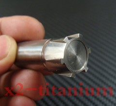 Titanium Ti » Rocket » EDC Key chain Waterproof Capsule pill Bottle + ball chain