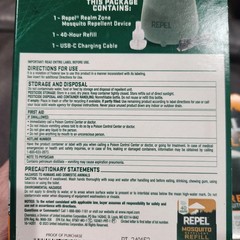 Repel Mosquito Repellent Device Set w/ 3 Extra Refills Flameles Realm Zone NIB
