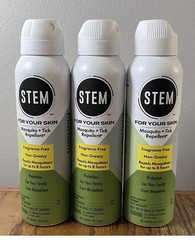 Lot Of 3 STEM Mosquito & Tick Repellent Spray, 4 oz Each 🦟 Repels Up To 8 Hrs