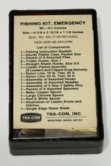 Vintage TRA-CON US Military Issue Emergency Fishing Kit FSCM 22835 (1303)O