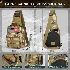 Survival Kit with First Aid Supplies and Emergency Gear 262Pcs Crossbody Bag