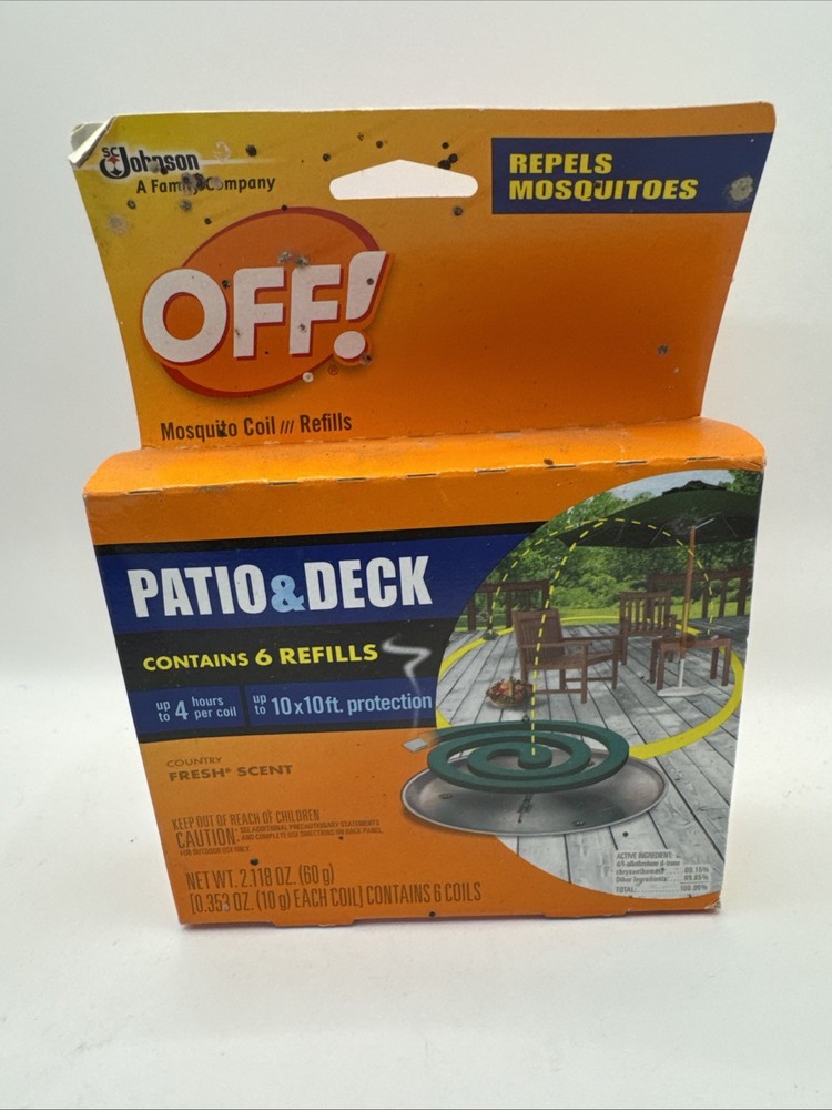 OFF! Backyard Mosquito Repellent Coils (6 Refills), for Outdoor Patios