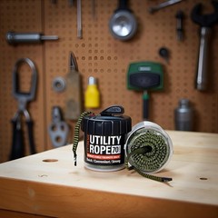 Rapid Rope Canister, 70ft Olive Green Tactical Paracord, 1100lb Test, USA
