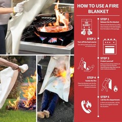 Kingtoosize Fire Blanket 71 In X47 Infiberglass Fire Blanket For Homekitchen1