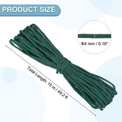 Reflective Fluorescent Paracord Rope 4mm 49 ft for Camping (Dark Green)