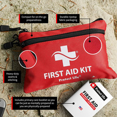 Protect Life Survival First Aid Kit 100 Piece Set, 100 Pieces (First Kit)