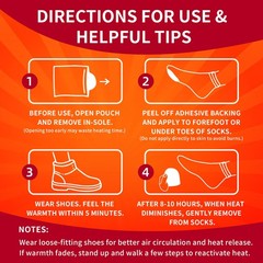 IFORY Toe Warmers – Long Lasting, Odorless, Air Activated Self-Adhesive Red