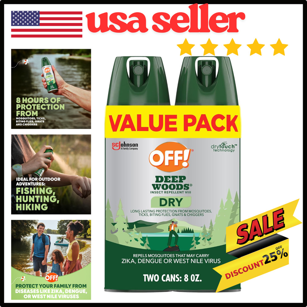 OFF! Deep Woods Insect Repellent 4 oz (2 Pack) – Long Lasting, Non-Greasy For…