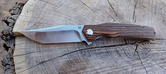 Sol Edge Sand Viper EDC Folding Knife, D2 Steel, Golden Sandalwood Perfect Gift