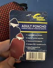 NWT Weather Station Adult Poncho Red