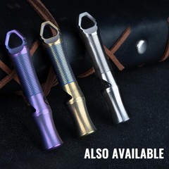 Lightweight Titanium Whistle with 120+ dB Sound – Perfect for Camping & Hiking