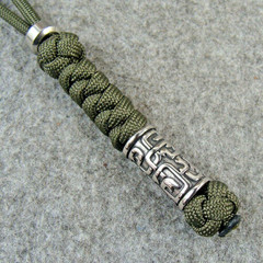 Handmade 550 Paracord Knife Lanyard With Stainless Steel Beads