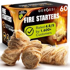 Fire Starter – Natural Pine Fire Starters for Fireplace, Campfires, Grill,