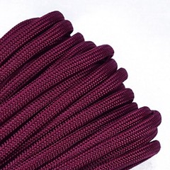 Mil-Spec Commercial Grade 550lb Type III Nylon Paracord – Pro 100 Feet Burgundy