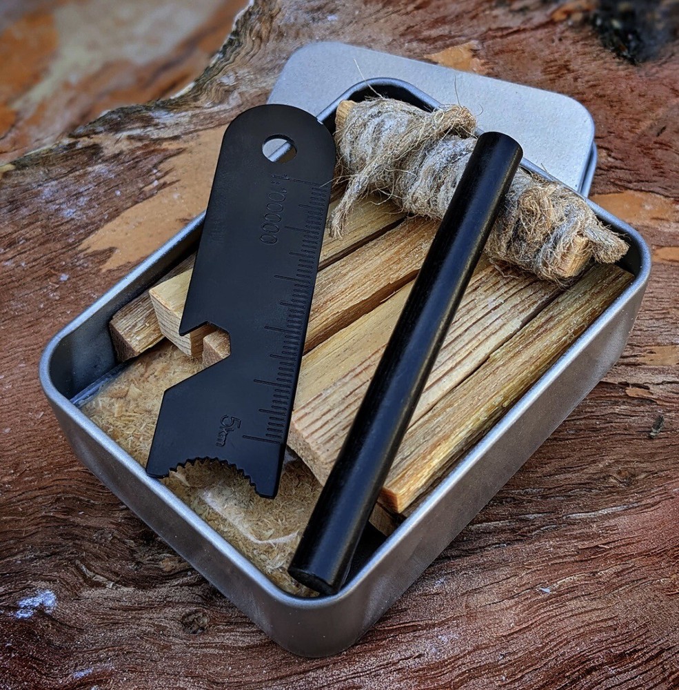 Fatwood 100% Natural Firestarter Ferro Rod Ferrocerium Flint Jute Camping Kit