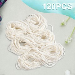 Large Rubber Bands, 120 Pcs Big 7×1/8 Inches, White