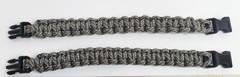 Paracord Bracelet – 2 Pack (Urban Grey) Clip On Military Bracelet