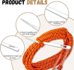 Stainless Steel Marlin Spike and Paracord Needle Tool, Rope Pusher and Splicing