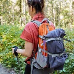 2 Pcs Outdoor Camping Water Bottles Mini Backpack Keychain Carabiner Hanging