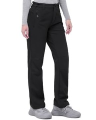 33,000ft Womens Waterproof Hiking Pants Fleece-Lined Snow 12 Short, Black