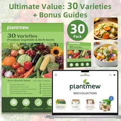 【Seed Vault】 Heirloom Vegetable Seeds Planting Kit – 15,000+ Non-GMO Seeds for