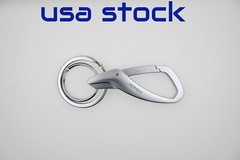 Simplicity Waist Hanging Creative Double Ring Metal Zinc Alloy KeyChain