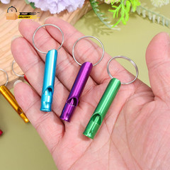 100 Pieces Emergency Whistle with Keychain Aluminum Survival Whistle Key Chain