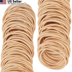 600pc Rubber Bands Size #16 Light Brown Elastic Band Office Supplies File Folder