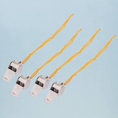 12Pcs Lightweight Durable Camping Whistles with Hanging Cord for Hiking