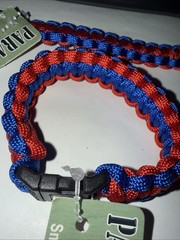 (1) Paracord Bracelet 550 Two-Tone Blue Red Survival Tactical 3/8″ Buckle NEW