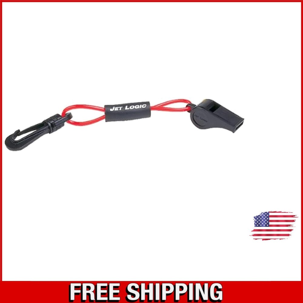 Compact Red & Black Whistle with Safety Lanyard – Perfect for Boating Adventures