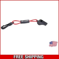 Compact Red & Black Whistle with Safety Lanyard – Perfect for Boating Adventures