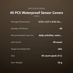 40 PCS Waterproof Sensor Covers for Freestyle /3 Plus – Transparent CGM Adhes…