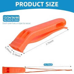 Pack Emergency Whistles with Lanyard0db Safety Whistle Emergency for 12