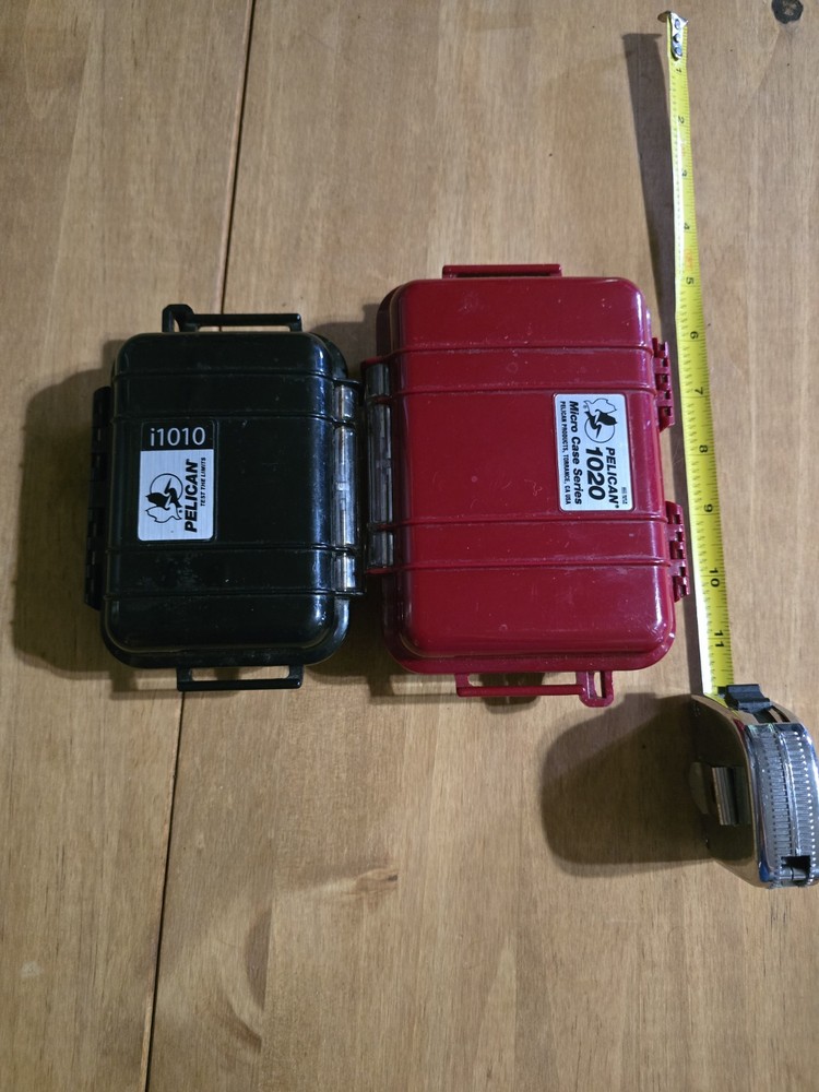 Pelican Micro Case Lot i1010 Black & 1020 Red Waterproof Dry Box Storage Bundle