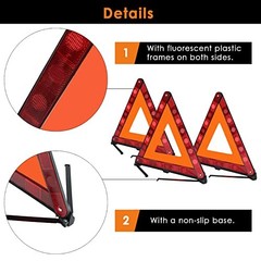 Foldable Safety Triangles – Foldable Reflective Triangles for Emergency Kits