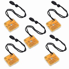 5 pieces of survival signal mirrors, military reflective signal with whistle