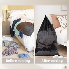 Laundry Bag Mesh Bags Wash Bags,Travel 23″ x 0.08″ x 34″, Black