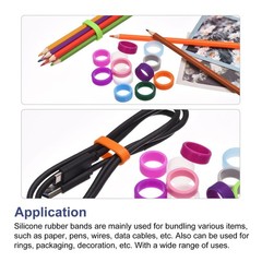 MECCANIXITY Silicone Rubber Bands Rings Non-slip 1″ Grey for Wrapping