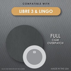 Waterproof CGM Overpatch for Freestyle Libre 3 | 25-Count | Full Coverage, Easy