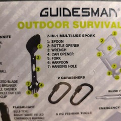 Guidesman Outdoor Survival Kit. Tools Equipped with Over 40 Features.