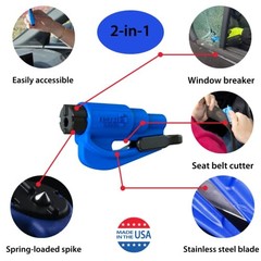 Accessory Pack The Original Emergency Keychain Car Escape Tool, 2-in-1