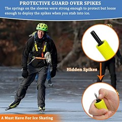 Retractable Ice Safety Picks – 11.5FT Extra Long Lanyard – Safety Pack of 2