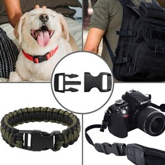 32 Pack of Lightweight Plastic Paracord Buckles – Perfect for Crafts & Collars