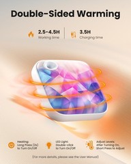 Gaiatop Rechargeable Hand Warmers, 4000mAh Double-Sided Small, Pastel Prism