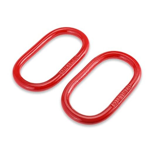 2 Pcs 1/2″ Oblong Master Link, G80 Alloy Steel Chain Link Lifting Ring 4400lbs