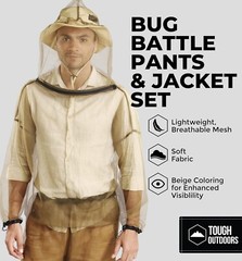 Roomy Mesh Bug Suit for All-Season Outdoor Activities – Large – Free Carry Pouch